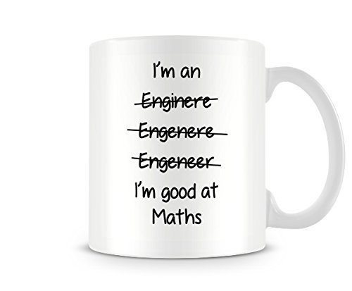 Behind The Glass - I'm Good at Maths (Engineer) - Printed Funny Mug - Great Gift/Present Idea, Ceramic, 11fl.oz.
