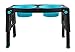 Dexas Popware for Pets Adjustable Height Double Pet Feeder, Gray/Blue, (PW120432312)