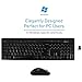 Macally Wireless Keyboard and Mouse Combo, 2.4G Full Size Wireless Mouse and Keyboard Combo for PC, Desktop, Laptop, Notebook, ChromeBook - Ultra Slim Cordless Computer Keyboard Mouse Set