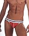 Croota Mens Underwear Jockstrap Bikini, Hip-Up Jocks, Satin Accented Waistband, MJ01M Dark Orange