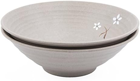 TriTree Noodle Soup Bowl - Ideal for Udon/Ramen/Salad/Popcorn - Set of 2