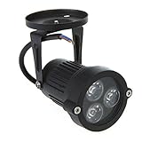 LEMONBEST Waterproof 12V 6 watts Cast-Aluminum LED Outdoor Landscape Metal Spotlight Fixture IP65 Warm white for path steps lighting
