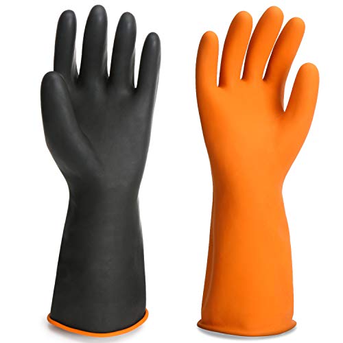F8wares Kitchen Working Gloves Chemical Resistant Rubber