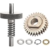 9706529 W11086780 9709231 WP9709231 Worm Gear Replace Parts with 9703680 Circlip Compatible with Whirlpool/Kitchenaid Stand M