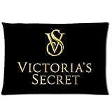 Custom victoria's secret logo Decorative Cotton Zippered Pillow Cases 20x30 (Twin sides)