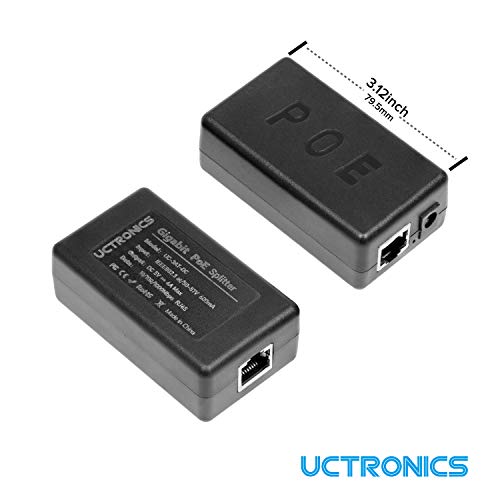 UCTRONICS PoE Splitter 5V 4A for Raspberry Pi 4 and Jetson Nano, Active