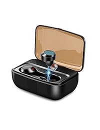 Versión actualizada True Bluetooth 5.0 Auriculares inalámbricos, in ear micrófono integrado auriculares 3D estéreo de sonido auriculares IPX7 impermeables con 3000 mAH funda de carga compatible con iPhone Samsung Android