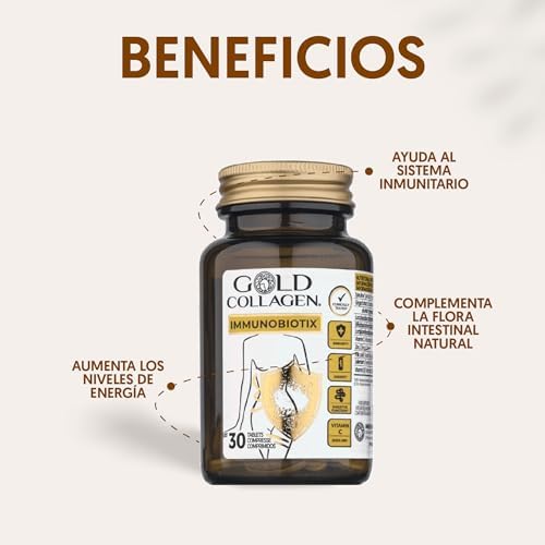 Immunobiotix - Suplemento Sistema Inmunitario, Energia y Digestión con Vitamina C y D Zinc Acido Fólico y Spirulina, Suplementos de Vitaminas para el Cansancio e Intestino 30 Comprimidos