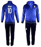 Fan Kitbag Argentina Messi #10 Kids Soccer Tracksuit All Youth Sizes Leo Lionel Messi 10 Football Track Jacket Top ✓ Kids Futbol Track Pants Great Gift