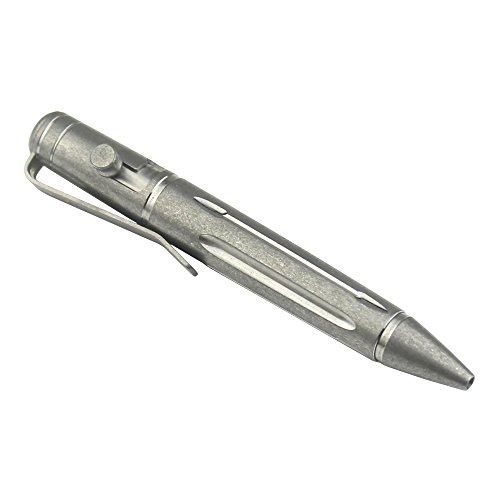Just-Ti Handheld Pocket Titanium Bolt Action Tactical Survival Pen Emergency Glass Breaker Personal Defence Device - Free Refill