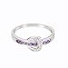 Simulated Amethyst Cubic Zirconia Belt Buckle of Loyalty Ring Sterling Silver (Color Options, Sizes 4-10)