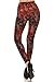 Leggings Depot High Waisted Floral & Space Print Leggings for Women-Full Length-R586, Sangria Bliss, Plus Size