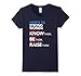 Women's Here's to Strong Women: Feminist Quote T-Shirt Medium Navy