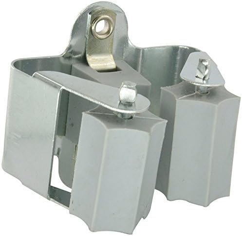 Secotec V105A031S177 tool holder, Klemmfix galvanised spring steel wall bracket for brooms and shovels with attachment screws and plugs, 1