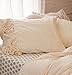 Flber Tufted Tassel Duvet Cover Lattice Boho Bedding,King Size, 96inx104in