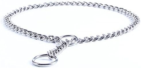 JWPC Stainless Steel P Chock Metal Chain Training Dog Pet Collars Necklace Walking Training Pet Supplies for Small Medium Large Dogs,45cm