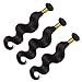 JINREN Brazilian Virgin Hair Body Wave Hair Weave 3 Bundles Full Head Set Unprocessed Virgin Human Hair Weave Natural Black 10-28inch