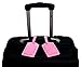 Travelambo Leather Luggage Bag Tags (Pink)