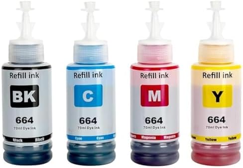 SYXUMLKLS Ink Set for Epson for EcoTank Printer L210 L220 L300 L355 ...