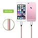iPhone Cable BULESK 3Pack 10FT Nylon Braided Lightning to USB iPhone Charger Cord for iPhone 7 Plus 6S 6 SE 5S 5C 5, iPad 2 3 4 Mini Air Pro, iPod - Pink