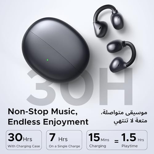 UGREEN ClipBuds, Open-ear Wireless Headphones with 4 Mic Clear Call Earbuds Clip on Earphones Bluetooth 6.0, App&Touch Control, IPX5 for Running Fitness, 30H Playtime, iOS&Android, Fit for S26 Ultra