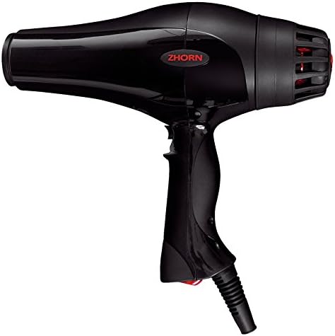 ZHORN Ergo Classic Lite Ionic Ultra Lightweight &amp; Quiet Professional Hair Dryer - 2100W, Healthy Heat - Patented Non-Intrusive Switches, NoNoise System &amp; Thermal Insulation - Durable &amp; Drop Resistant
