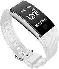 Dragon Hub wristlet S2 dynamic heart rate pedometer monitor sleep movement remote control remind multi-function bluetooth smart bracelet._. (white)