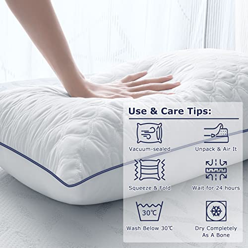 BedStory 2 Pack Standard Size Hotel Collection Pillows, Hypoallergenic