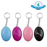 YGDZ Emergency Personal Alarm Keychain, Self Defense Alarm KeyChain with 120 Decibel for Women,Kids,Girls - Pack of 4
