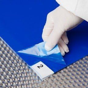 36 X 45 Blue Cleanroom Sticky Floor Mats Clear Peel Off