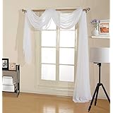 Decotex Premium Quality Sheer Voile Scarf Valance for Home & Event Designs (54
