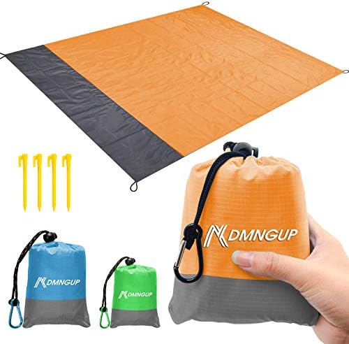 Sand Proof Beach Blanket, Oversized 82" X79" Beach Mat fits 6-7 Adults, Lightweight Waterproof Picnic Mat, Soft Sand Free Beach Mat Outdoor Compact Pocket Blanket for Travel, Hiking, Camping, Festival