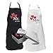 His and Hers Couple Matching Aprons - Mr and Mrs Est. 2018 Kitchen Cooking Set with Gift Box - Set of 2 Engagement Wedding Gift Set