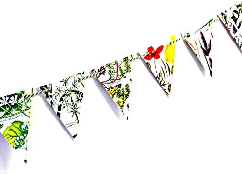 British wild flowers mini bunting / garland