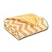 Exclusivo Mezcla Luxurious Yellow and White Oversized Chevron Throw Blankets 60