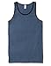 JD Apparel Mens Men's Basic Athletic Jersey Tank Top Contrast Binding XL Denim Black