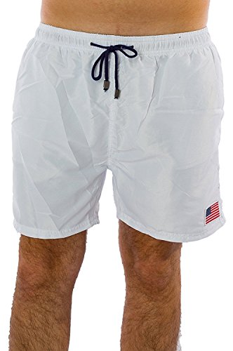 Exist American Flag Men's Swim Trunks (XX-Large, White)