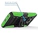 MOTO E4 Case With Tempered Glass Screen Protector,IDEA LINE(TM) Heavy Duty Armor Shock Proof Dual Layer Holster Locking Belt Swivel Clip with Kick Stand - Green