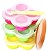 New Baby Food Storage, Health BPA Free, Set of 3 Silicone Containers, 4 Durable Cups, Dishwasher Safe, Come with Spoon & Dish, Spill Free Lid, for Food Puree Breast Milk Snacks Sauce & More