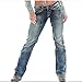 GALMINT Women's Juniors Relaxed Fit Slimming Bootcut Denim Pants Straight Leg Jeans