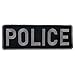 uuKen Large Embroidery Cloth Fabric Police Vest Patch 11x4 inches for Military Police Tactical Vest Jacket Plate Carrier Back Panel (Gray, XL 11