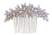 KimmyKu Wedding Hair AccessoriesVintage Gold Crystal Pearl Side Bridal Hair Combs Clips Headpiece