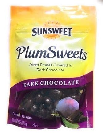 Sunsweet plumsweets - chocolate Dark chocolate (sugar, chocolate liquor [processed with potassium carbonate], cocoa Butter, but (802763040008)