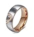 VNOX Womens Stainless Steel Love Puzzle CZ Couple Ring for Valentines Wedding Engagement Promise,Size 6
