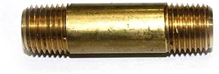 Interstate Pneumatics FA414LN 1/4 Inch NPT Male Brass Hex Nipple with 2 Inch Extension
