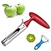 BARIHO SHC015, New Premium Corer, Stainless Steel Apple or Pear Core Remover Tool for Home and Kitchen with Sharp Serrated Blade, 7, Red