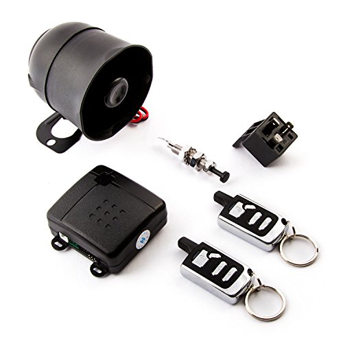 1-Way Car Alarm Security System Keyless Entry + 2x Wireless Remotes Universal for Chevy Astro Avalanche Aveo Bel Air Blazer Suburban