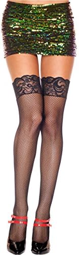 Plus Size Lace Top Black Thigh Hi, Queen Size