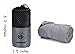 Crystalhome Fast Dry Towel Absorbent Ultra, Compact Microfiber Sports Travel Bath Towels Quick Dry, Fast Drying Towel Xl 32x50 Inches & Super Large Lightweight for Camping, Yoga, Beach, Spa with Grey.