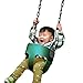 Funmily Toddler Swing Seat, High Back Full Bucket Swing with 60 inch Plastic Coated Swing Chains & 2 Snap Hooks Fully Assembled Swing Set (Green)